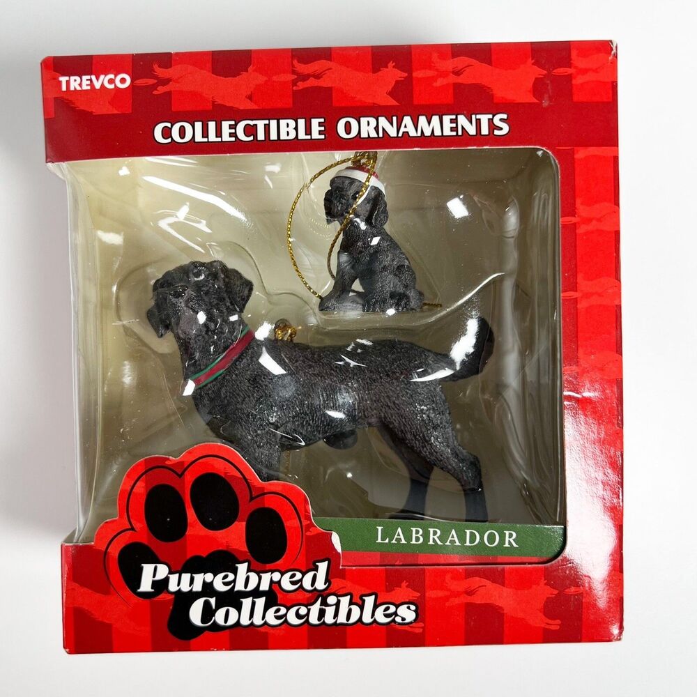 Labrador Ornaments Purebred Collectibles KMart NOS Dogs Boxed Set Of 2 Labrador